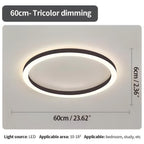 Nordic Halo Ceiling Light - Minimalist Circular LED Flush Mount for Bedroom & Nursery