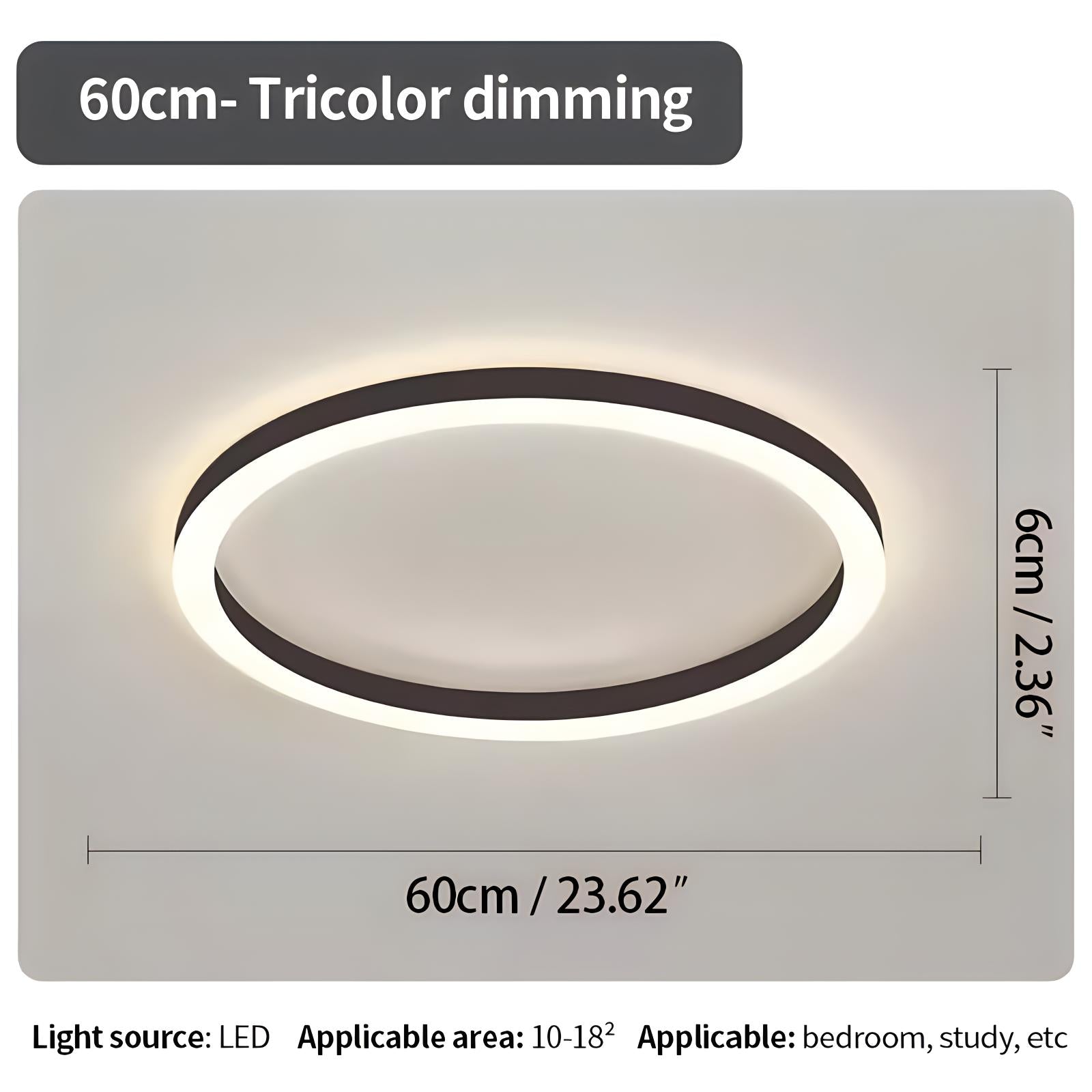 Nordic Halo Ceiling Light - Minimalist Circular LED Flush Mount for Bedroom & Nursery