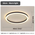 Nordic Halo Ceiling Light - Minimalist Circular LED Flush Mount for Bedroom & Nursery