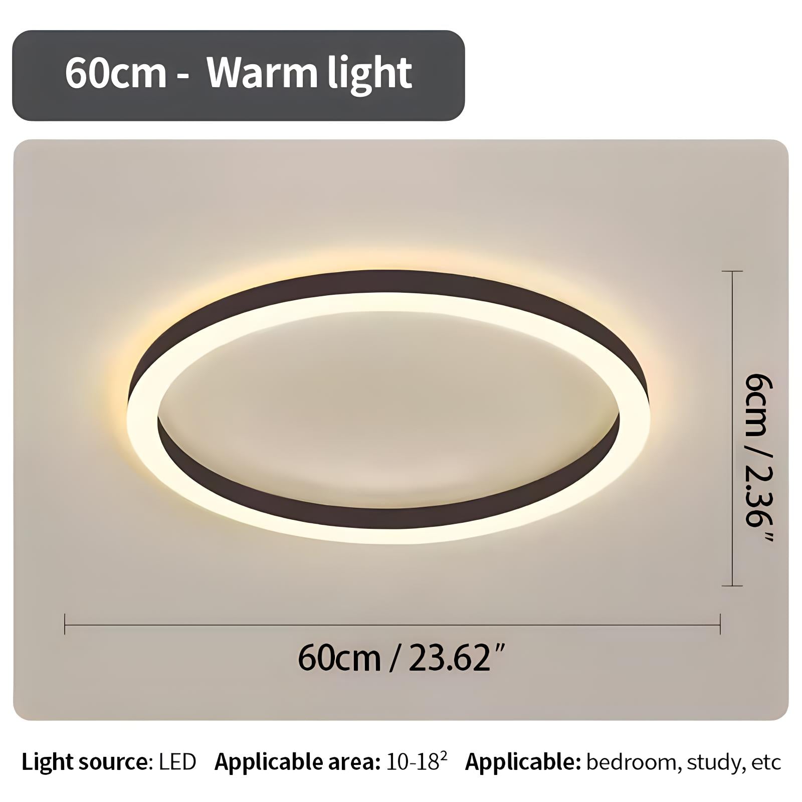 Nordic Halo Ceiling Light - Minimalist Circular LED Flush Mount for Bedroom & Nursery