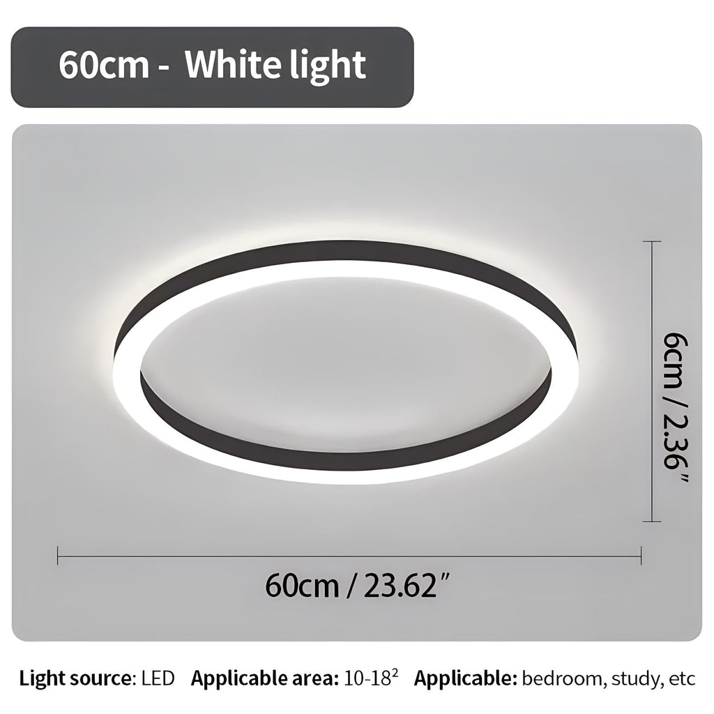 Nordic Halo Ceiling Light - Minimalist Circular LED Flush Mount for Bedroom & Nursery