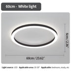 Nordic Halo Ceiling Light - Minimalist Circular LED Flush Mount for Bedroom & Nursery