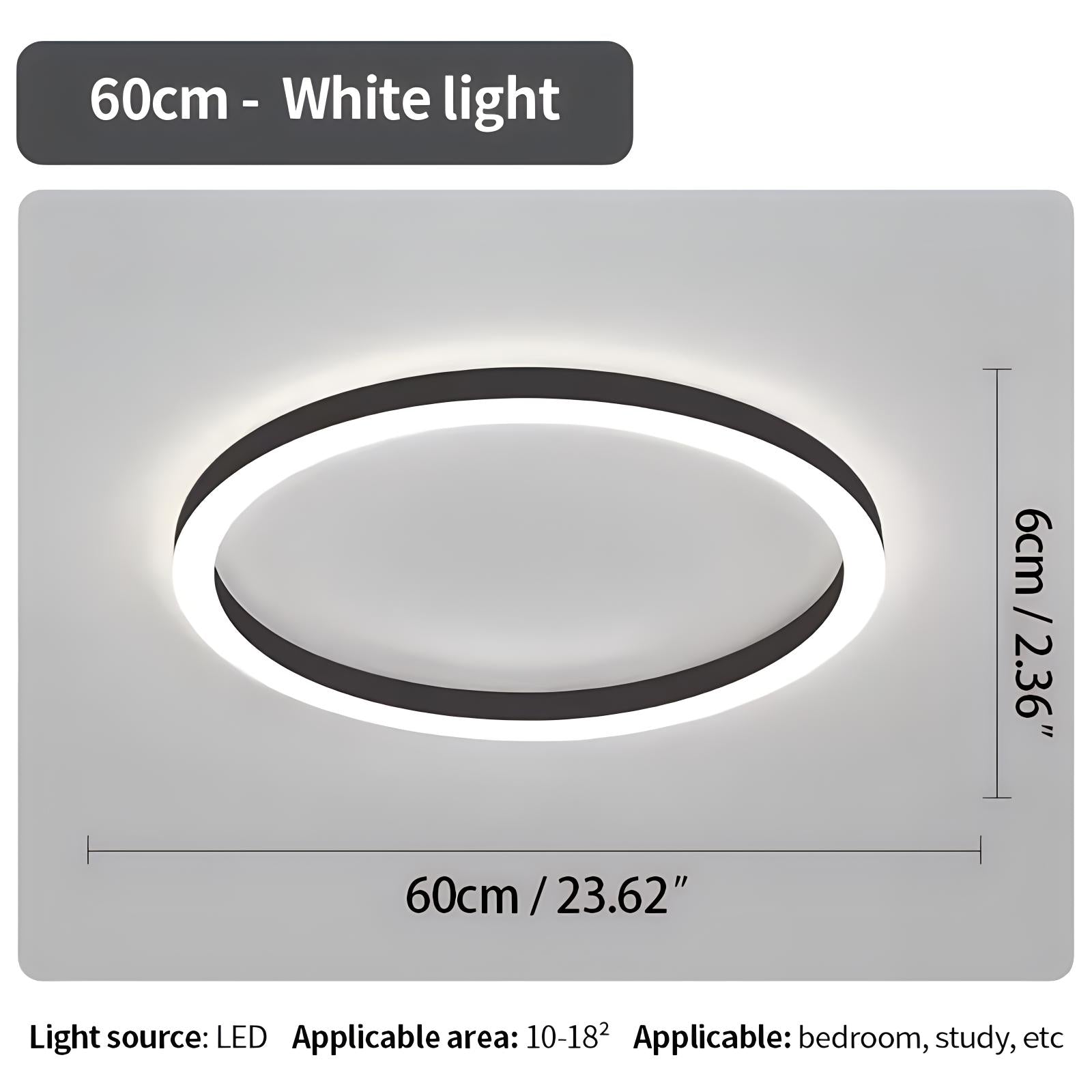 Nordic Halo Ceiling Light - Minimalist Circular LED Flush Mount for Bedroom & Nursery