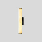 Nuvlight Modern Cylindrical Spanish Alabaster Wall Sconce Black