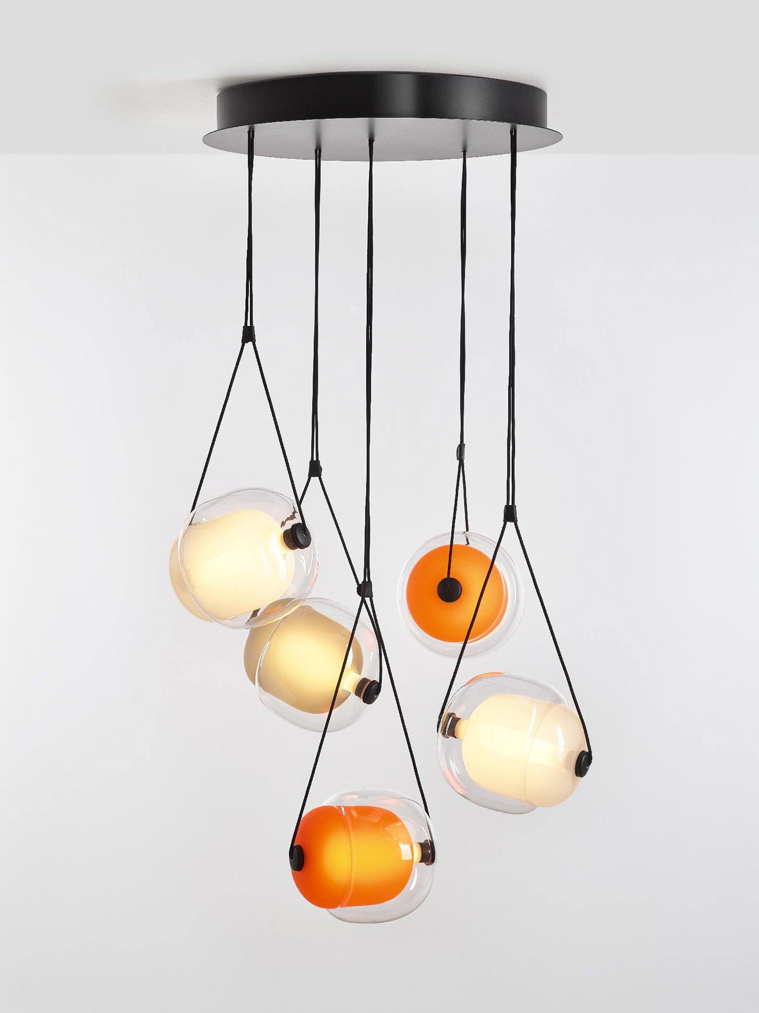 Cello Hand-Blown Glass Pendant Light - Elegant Pear-Shaped Hanging Lamp for Kitchen & Dining Room