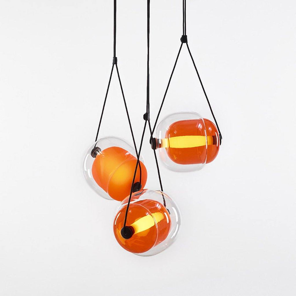 Cello Hand-Blown Glass Pendant Light - Elegant Pear-Shaped Hanging Lamp for Kitchen & Dining Room