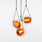 Cello Hand-Blown Glass Pendant Light - Elegant Pear-Shaped Hanging Lamp for Kitchen & Dining Room