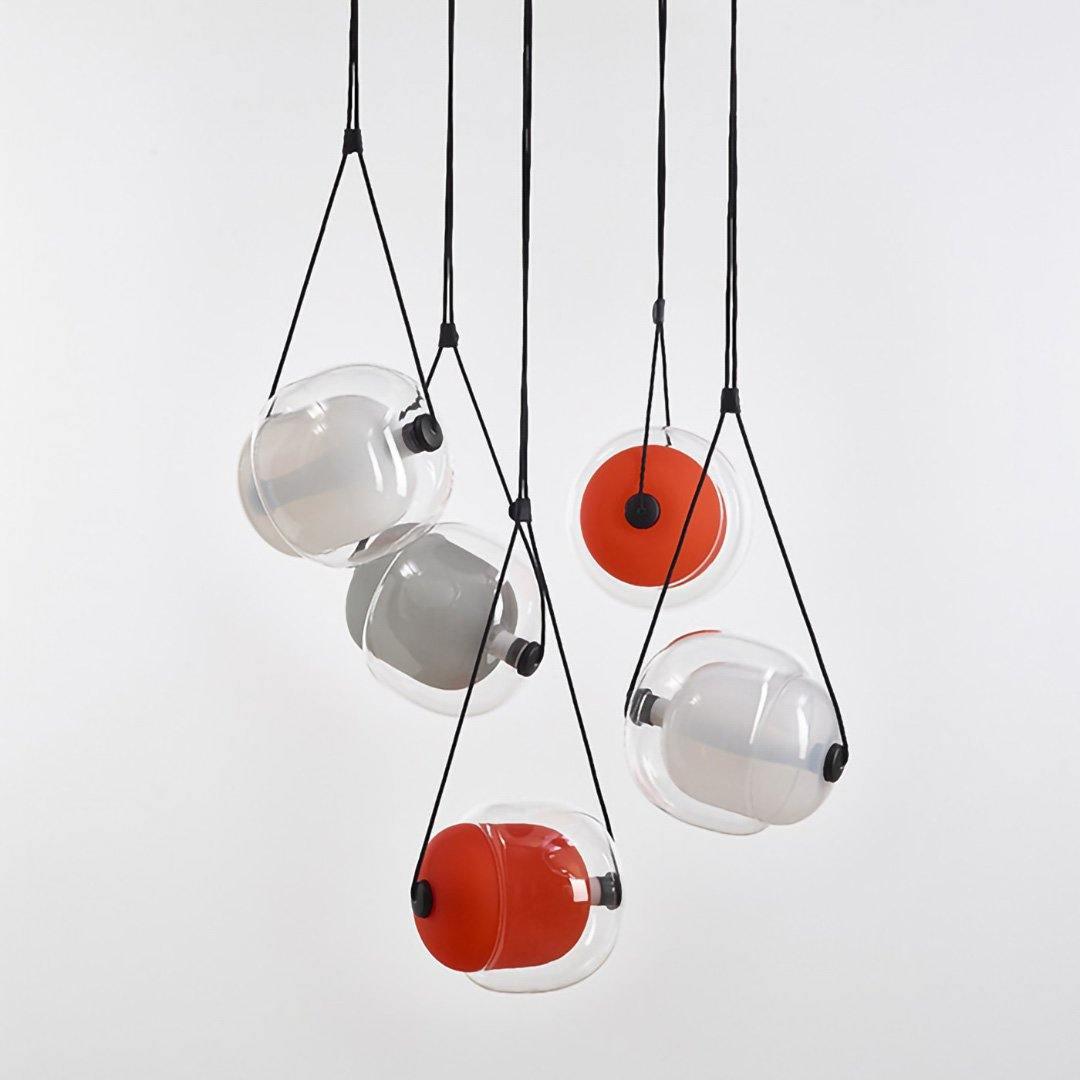 Cello Hand-Blown Glass Pendant Light - Elegant Pear-Shaped Hanging Lamp for Kitchen & Dining Room
