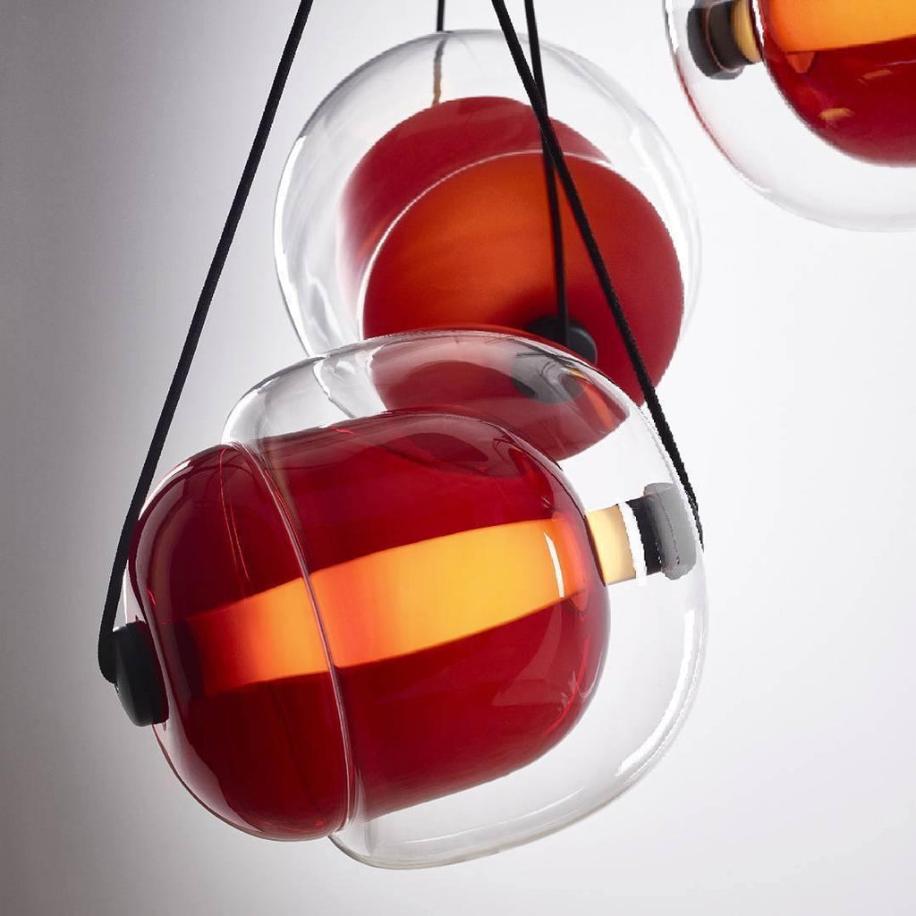 Cello Hand-Blown Glass Pendant Light - Elegant Pear-Shaped Hanging Lamp for Kitchen & Dining Room