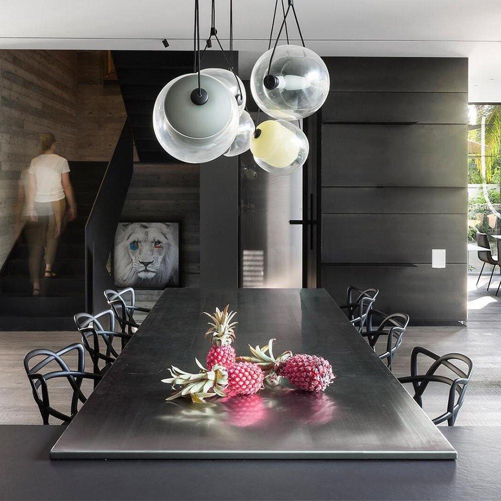 Cello Hand-Blown Glass Pendant Light - Elegant Pear-Shaped Hanging Lamp for Kitchen & Dining Room