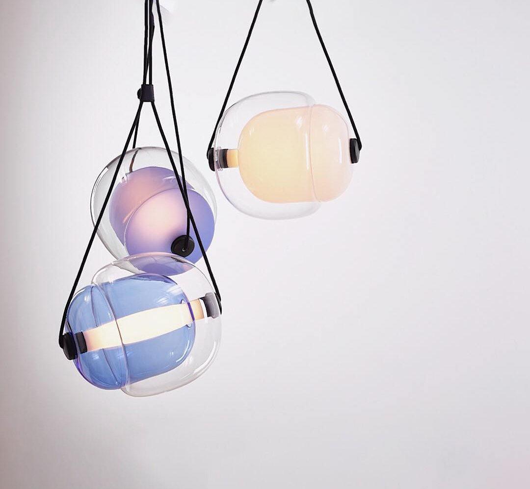 Cello Hand-Blown Glass Pendant Light - Elegant Pear-Shaped Hanging Lamp for Kitchen & Dining Room