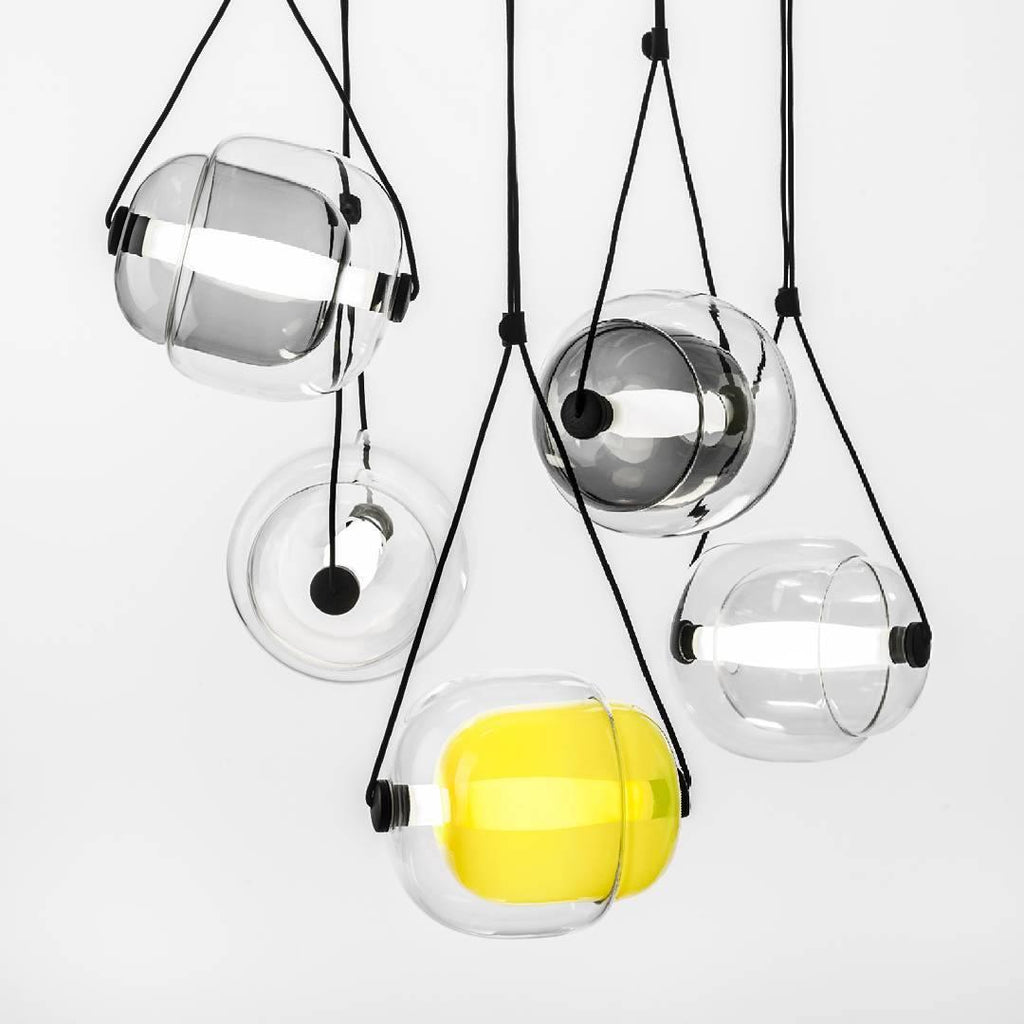 Cello Hand-Blown Glass Pendant Light - Elegant Pear-Shaped Hanging Lamp for Kitchen & Dining Room