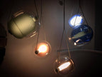 Cello Hand-Blown Glass Pendant Light - Elegant Pear-Shaped Hanging Lamp for Kitchen & Dining Room