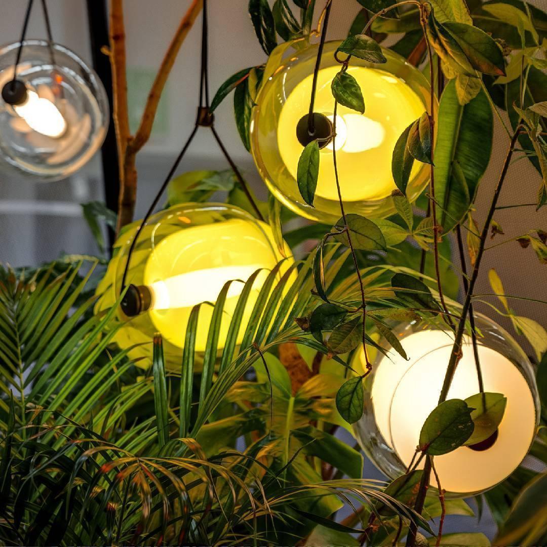 Cello Hand-Blown Glass Pendant Light - Elegant Pear-Shaped Hanging Lamp for Kitchen & Dining Room
