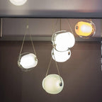 Cello Hand-Blown Glass Pendant Light - Elegant Pear-Shaped Hanging Lamp for Kitchen & Dining Room