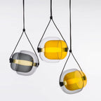 Cello Hand-Blown Glass Pendant Light - Elegant Pear-Shaped Hanging Lamp for Kitchen & Dining Room