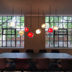 Cello Hand-Blown Glass Pendant Light - Elegant Pear-Shaped Hanging Lamp for Kitchen & Dining Room