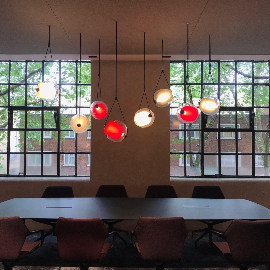 Cello Hand-Blown Glass Pendant Light - Elegant Pear-Shaped Hanging Lamp for Kitchen & Dining Room
