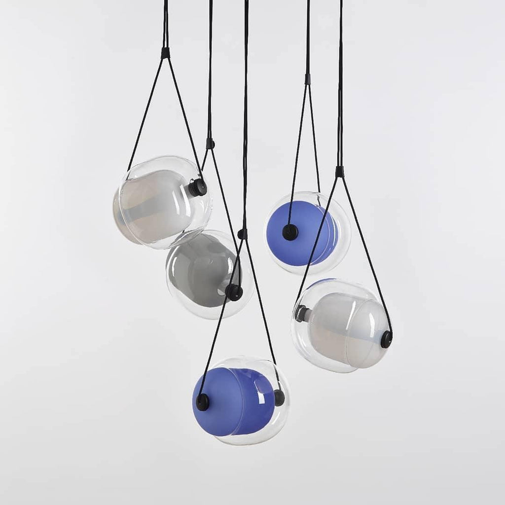 Cello Hand-Blown Glass Pendant Light - Elegant Pear-Shaped Hanging Lamp for Kitchen & Dining Room