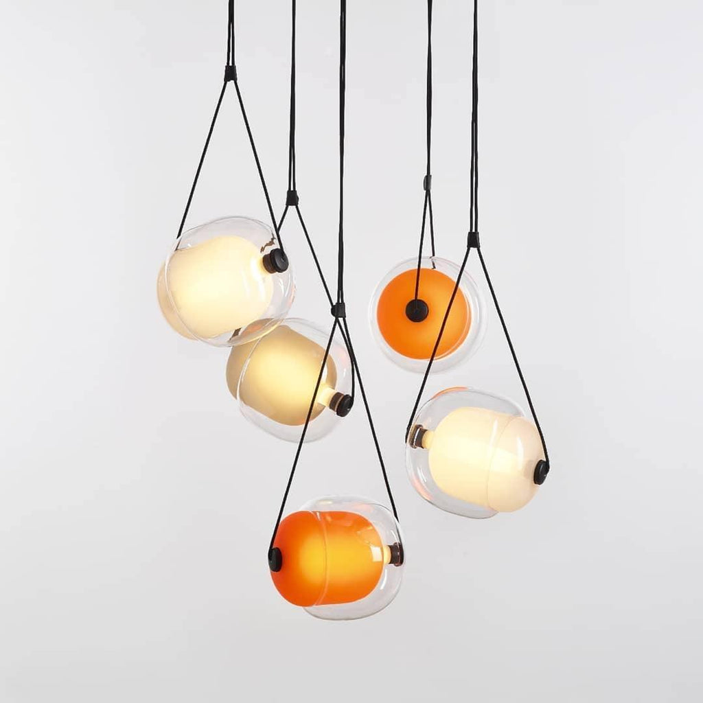 Cello Hand-Blown Glass Pendant Light - Elegant Pear-Shaped Hanging Lamp for Kitchen & Dining Room