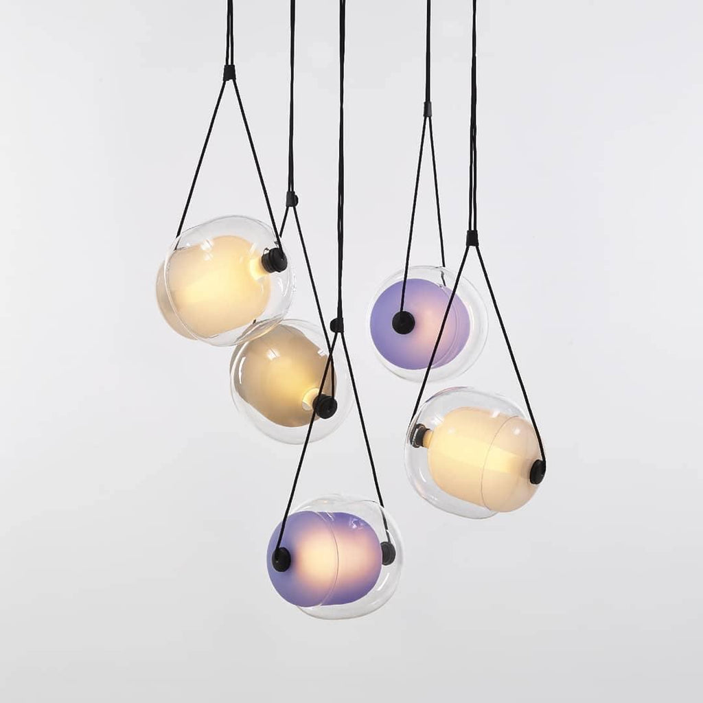 Cello Hand-Blown Glass Pendant Light - Elegant Pear-Shaped Hanging Lamp for Kitchen & Dining Room