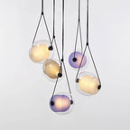 Cello Hand-Blown Glass Pendant Light - Elegant Pear-Shaped Hanging Lamp for Kitchen & Dining Room
