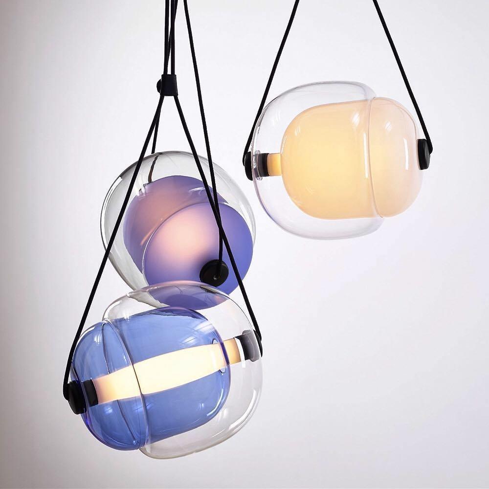 Cello Hand-Blown Glass Pendant Light - Elegant Pear-Shaped Hanging Lamp for Kitchen & Dining Room