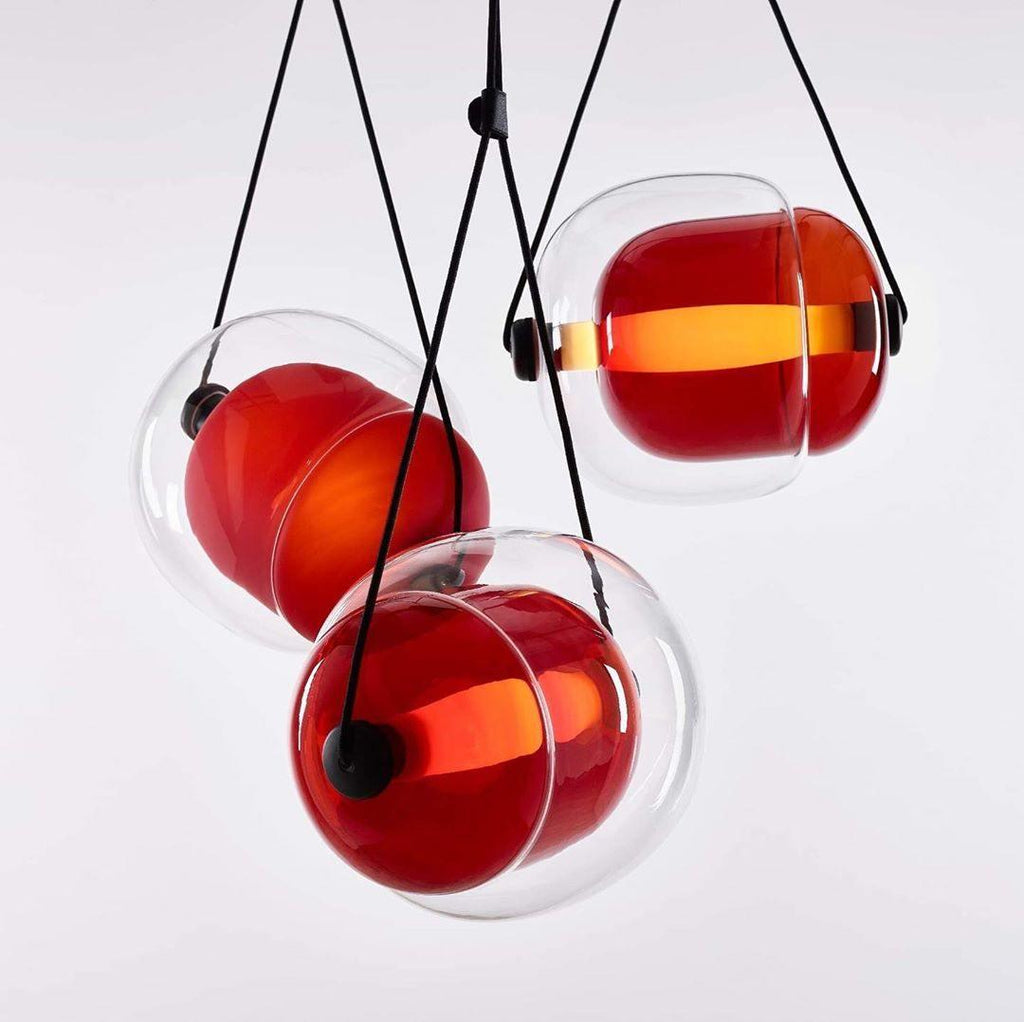Cello Hand-Blown Glass Pendant Light - Elegant Pear-Shaped Hanging Lamp for Kitchen & Dining Room