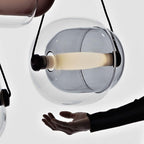 Cello Hand-Blown Glass Pendant Light - Elegant Pear-Shaped Hanging Lamp for Kitchen & Dining Room