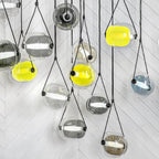 Cello Hand-Blown Glass Pendant Light - Elegant Pear-Shaped Hanging Lamp for Kitchen & Dining Room