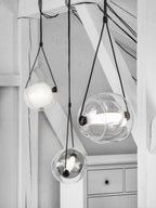 Cello Hand-Blown Glass Pendant Light - Elegant Pear-Shaped Hanging Lamp for Kitchen & Dining Room