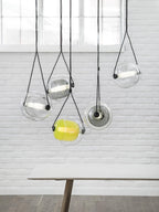 Cello Hand-Blown Glass Pendant Light - Elegant Pear-Shaped Hanging Lamp for Kitchen & Dining Room