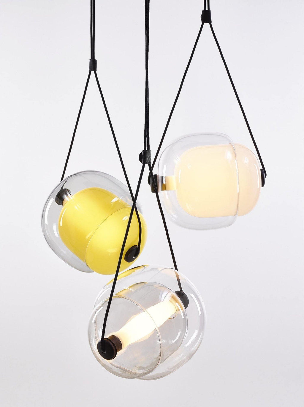 Cello Hand-Blown Glass Pendant Light - Elegant Pear-Shaped Hanging Lamp for Kitchen & Dining Room