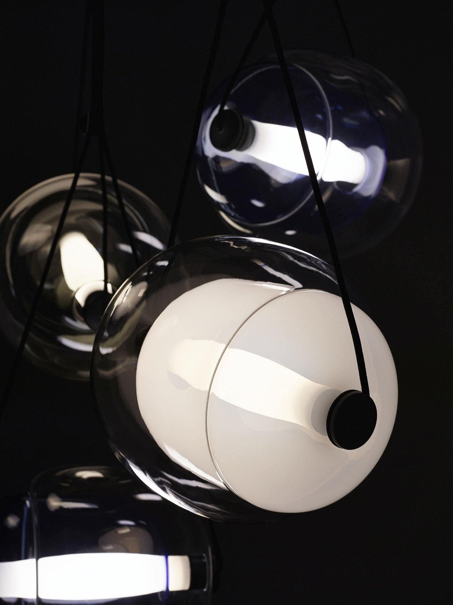 Cello Hand-Blown Glass Pendant Light - Elegant Pear-Shaped Hanging Lamp for Kitchen & Dining Room