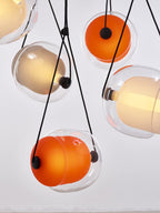 Cello Hand-Blown Glass Pendant Light - Elegant Pear-Shaped Hanging Lamp for Kitchen & Dining Room