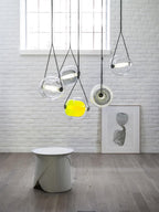 Cello Hand-Blown Glass Pendant Light - Elegant Pear-Shaped Hanging Lamp for Kitchen & Dining Room