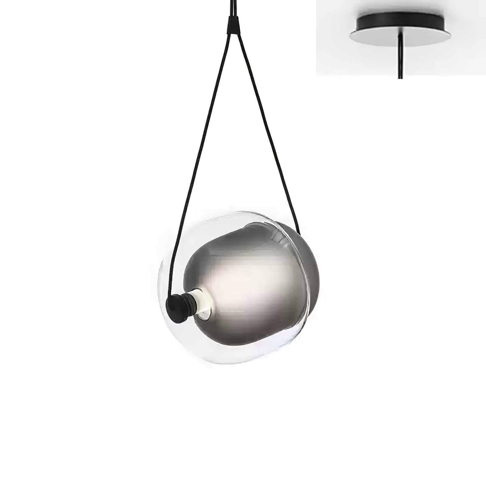 Cello Hand-Blown Glass Pendant Light - Elegant Pear-Shaped Hanging Lamp for Kitchen & Dining Room