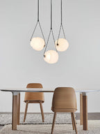 Cello Hand-Blown Glass Pendant Light - Elegant Pear-Shaped Hanging Lamp for Kitchen & Dining Room