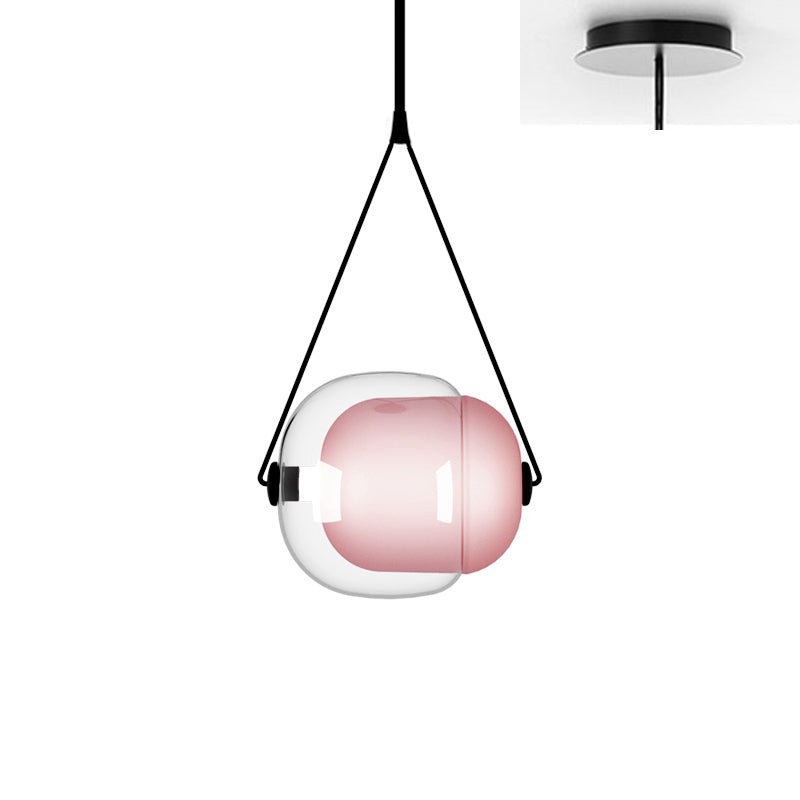 Cello Hand-Blown Glass Pendant Light - Elegant Pear-Shaped Hanging Lamp for Kitchen & Dining Room