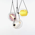 Cello Hand-Blown Glass Pendant Light - Elegant Pear-Shaped Hanging Lamp for Kitchen & Dining Room