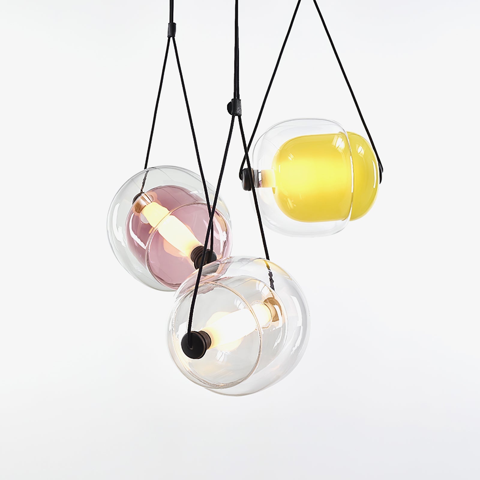 Cello Hand-Blown Glass Pendant Light - Elegant Pear-Shaped Hanging Lamp for Kitchen & Dining Room
