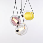 Cello Hand-Blown Glass Pendant Light - Elegant Pear-Shaped Hanging Lamp for Kitchen & Dining Room
