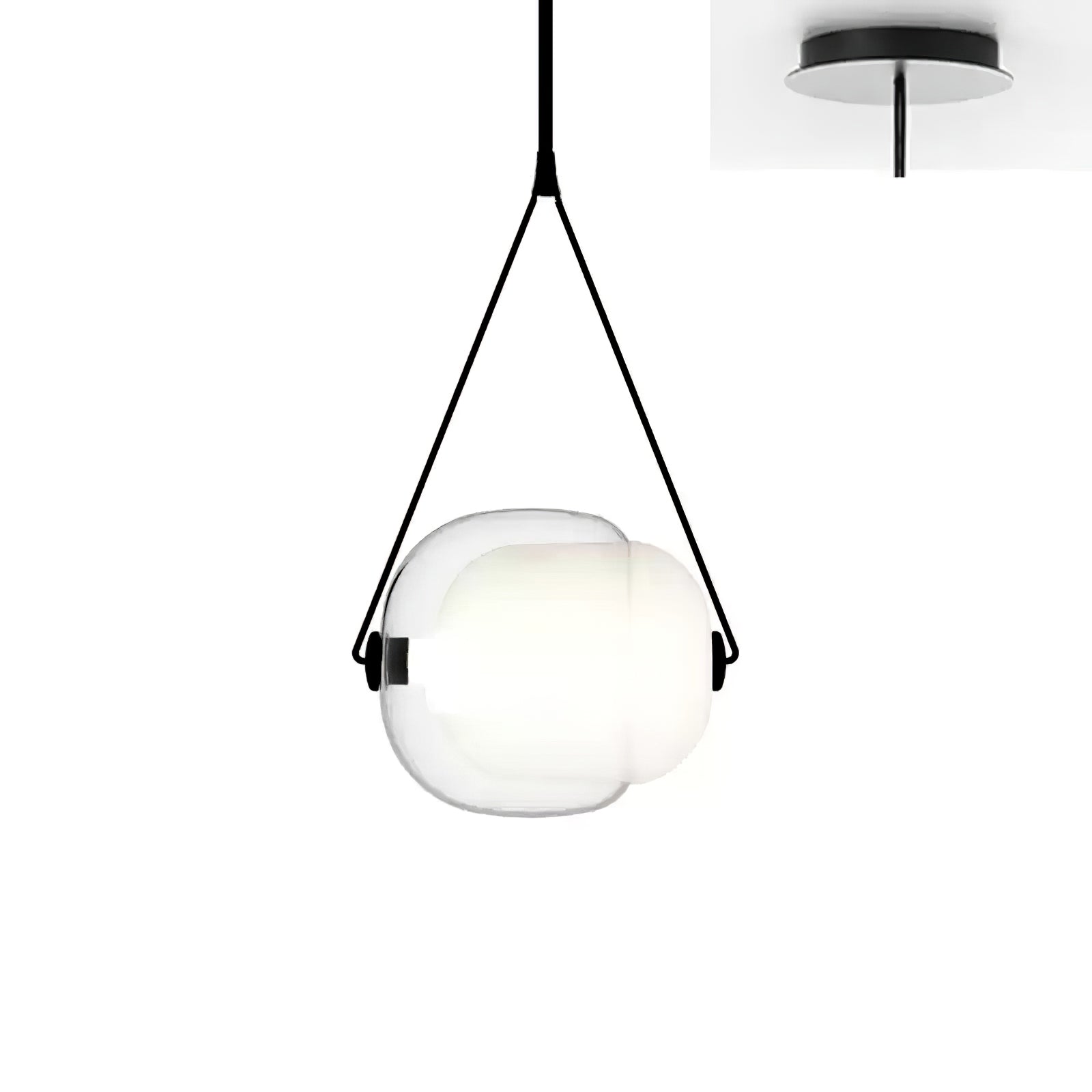 Cello Hand-Blown Glass Pendant Light - Elegant Pear-Shaped Hanging Lamp for Kitchen & Dining Room