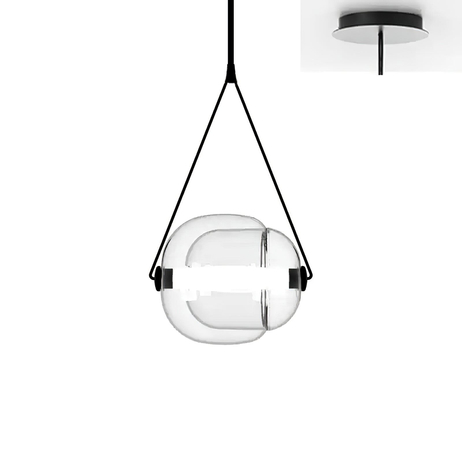 Cello Hand-Blown Glass Pendant Light - Elegant Pear-Shaped Hanging Lamp for Kitchen & Dining Room