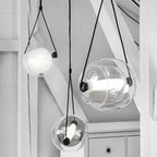 Cello Hand-Blown Glass Pendant Light - Elegant Pear-Shaped Hanging Lamp for Kitchen & Dining Room