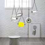 Cello Hand-Blown Glass Pendant Light - Elegant Pear-Shaped Hanging Lamp for Kitchen & Dining Room