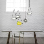 Cello Hand-Blown Glass Pendant Light - Elegant Pear-Shaped Hanging Lamp for Kitchen & Dining Room