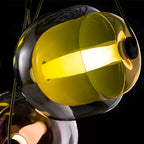 Cello Hand-Blown Glass Pendant Light - Elegant Pear-Shaped Hanging Lamp for Kitchen & Dining Room