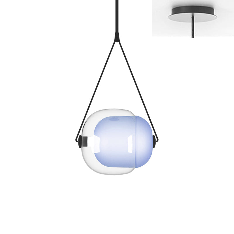 Cello Hand-Blown Glass Pendant Light - Elegant Pear-Shaped Hanging Lamp for Kitchen & Dining Room