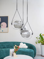 Cello Hand-Blown Glass Pendant Light - Elegant Pear-Shaped Hanging Lamp for Kitchen & Dining Room